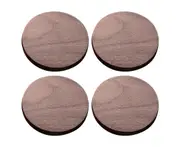 4Pcs Wood Coasters for Drinks, Wooden Coasters for Coffee Table Desk - Black walnut