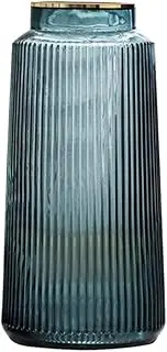 BESPORTBLE Retro Vertical Striped Glass Vase Decorative Flower Arrangement Glass Vase