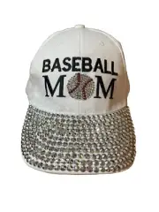 My Only “Baseball Mom” Rhinestone Brand New White Hat OSFA