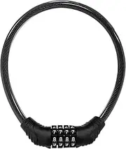 65CM Cable Lock, Combination Safety Code Cable Lock, Multiple Using Cable Lock (Black)