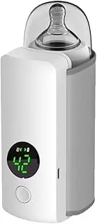 Portable Bottle Warmer for Travel, 6000mAh Battery Power, Instant Heating & Constant Warming, Milk Warmer Bottle Warmer for Baby, Temperature Display