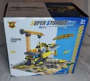 Construction Truck Toy Set for Kids with Playmap,Road Sign,Tower Crane,Excavator