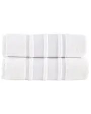 Brooks Brothers Contrast Border 2Pc Bath Towels