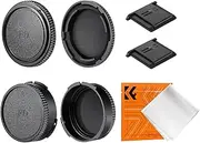 K&F Concept FD Mount Rear Lens Cap & Body Cap Cover & Hot Shoe Cover Kit, FD Lens Cap, FD Mount Back Cap, FD Cap for Canon F-1 FTB AE-1 A-1 at-1 AV-1 AL-1 T60 T70 T80 T90