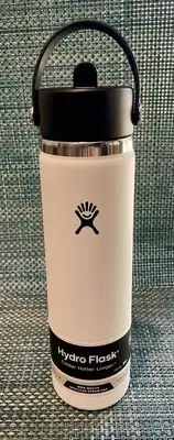 Hydro Flask 24 Oz Wide Mouth With Flex Straw Cap - White - New