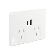 Trader Flat Cat FLPP2USBAU - Fully Integrated Dual Format A&C USB Charger Auto Switched Power Point
