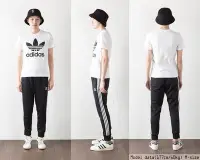 在飛比找Yahoo!奇摩拍賣優惠-Adidas Originals 愛迪達  黑白縮口褲