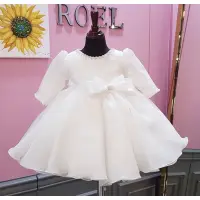 在飛比找蝦皮購物優惠-（出租）小花童白色洋裝 粉色洋裝 花童禮服 尺寸80/90 