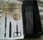 Billion Dollar Brows Kit BDB KleanColor Dual Sided Brush Scissor Tweezer Stencil