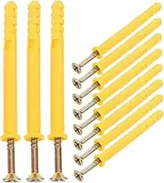 20pcs Drywall Anchor Kit Plastic Wall Anchors with Stainless Steel Screws for Reliable Mounting and Hanging Shelves Frames and Fixtures