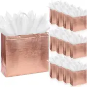 Sweetude 50 Pcs Reusable Gift Bags with Handles Grocery Gift Bags with Tissue...