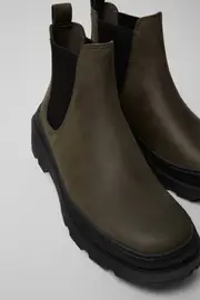 Brutus Trek MICHELIN Green nubuck ankle boots for women