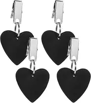 Table Cover Weights 4pcs Set Heart Shaped Tablecloth Clips Stainless Steel Non-Slip Enhance Your Dining Table