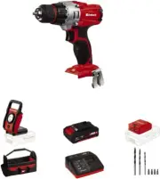 Einhell TE-CD 18V Cordless Drill/Driver Kit, 1250 RPM, LED, Bits, Bag, Battery