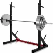 [US Direct] Dipping Station 43.5~67.5inch High 13 Levels Adjustable Weight Lifting Bench Barbell Stand Fitness Gym Home