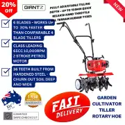 Cultivator Tiller Seeder 6 Blade Rotary Hoe Garden Soil Tillers 36 Steel Teeth