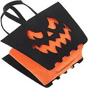 WHAMVOX Halloween Felt Candy Pouch Reusable Treat Bag with Handle for Storage for Halloween Party Favors Sweets and Ornaments and Safe Material