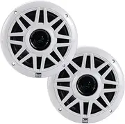 Dual Electronics DMP623 6.5 inch Weather-Resistant Dual Cone High Performance Marine Speakers with 100 Watts of Peak Power | White