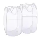 Pack of 2 Pop Up Laundry Hampers Collapsible Mesh Laundry Baskets Foldable Cl...