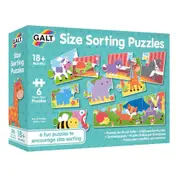 Galt Size Sorting Puzzles 6 x 3 Piece Puzzles