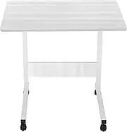 Provecta Laptop Desk,Height Adjustable Stand Up Desk Bedside Computer Bed Table,Standing Desk for Home Office and Over Bed Use,60x40CM,White