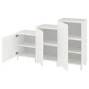 PLATSA cabinet, white/Fonnes white, 180x42x113 cm