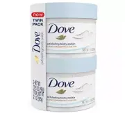 Dove Exfoliating Macadamia & Rice Milk Body Polish 2 Pack. New