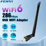 WIFI 6 USB Adapter AX286 Network Card Dongle 2.4Ghz 802.11AX Antenna Signal Rece