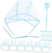 BIUDECO 14Pcs Hair Coloring Dyeing Kit Dye Caps Hooks for DIY Hairdressing Tinting Tools for Salon Highlights Random Color
