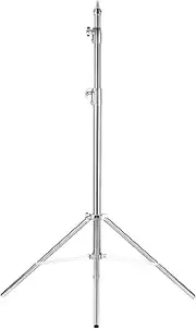 Domary Heavy Duty Photography Light Stand Tr Stainless Steel Max. 280cm/110in Height with 1/4 Inch & 3/8 Inch Screw for Studio Softbox Monolight Video Light Flash Light