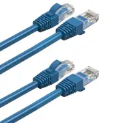 2x Cruxtec 50m CAT6/RJ45 Network Lead Cable LAN Ethernet Internet Router Cord BL