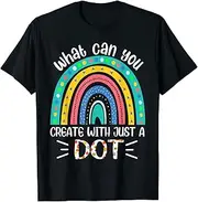 [X.Style] What Can You Create with Just A Dot Day Happy Kids Boys ds1904 T-Shirt (3XL) Black