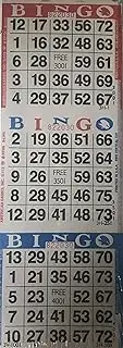 3on Red, White and Blue Bingo Paper Cards (500 Sheets Pads of 25)