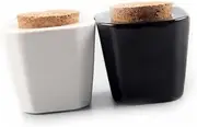AUTSUPPL 2pcs Nail Art Liquid Cups with Lids Mixing Containers for Manicure Durable Nail Art Tools for Professional and Home Use Black White