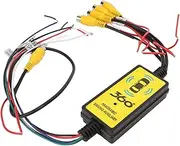 Video Switcher, Intelligent Car Video Switcher Converter, 4 Input 1 Output Switch Video System Auto Parts with Remote Control, Easy Installation, Single Video Output