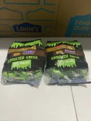 1.25 LBS- Mini Snickers & Twix Candy Bars Green Ghoulish 35 Pieces Lot Of 2
