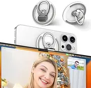 PROfezzion 3in 1 iPhone Continuity Camera Mount for MacBook, Compatible with MagSafe for iPhone 15 14 13 12 Pro Max, Magnetic Phone Webcam Mount Hand Grip with Desk View Support iOS 16 & MacOS Ventura
