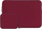 [MOSISO] Laptop Case 13.3 inch, 13-13.3 inch Laptop Sleeve Bag Compatible with MacBook Air/Pro 13 / Pro 14, HP Dell ASUS Lenovo Notebook, Neoprene Computer Sleeve Bag with Small Case, Red
