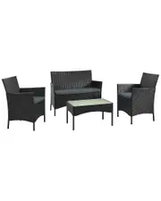 Manhattan Comfort Imperia Patio 4-Person Conversation Set with Coffee Table