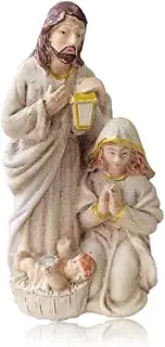 XIWJLWO Holy Family Nativity Scene - Nativity Scene 7.5 cm - Christmas Decoration Table Nativity Scene Made of Polyresin - Christmas Nativity Scene Decoration for Home - Mary, Joseph and Jesus Child