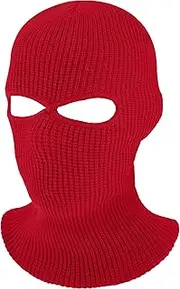 [Geyoga] Winter Balaclava Knitted Balaclava Face Mask Warm 2 Hole Ski Mask Full Face Cover for Outdoor Sports