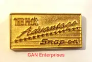 SNAP On Tools "The Pro's Advantage" GOLD Lapel Cap Hat Pin ESCO 1994 plated New