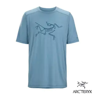 【Arcteryx 始祖鳥】男 Ionia Logo 羊毛短袖圓領衫(快樂藍)