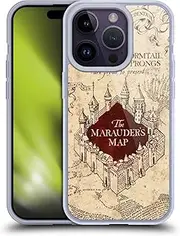 Head Case Designs Official Harry Potter The Marauder's Map Prisoner of Azkaban II Soft Gel Phone Case Compatible with Apple iPhone 14 Pro