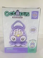 Portable Bubble Machine Kids Octopus Music Automatic Blower 3000+ Purple