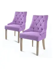 [La Bella] 2 Set French Provincial Dining Chair in Violet