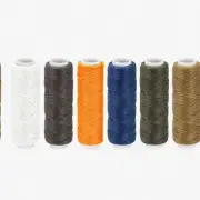 VibrantStitch Waxed Leather Thread Set - 6 Colors, 13 Yards, 150D/0.8mm Flat Pol