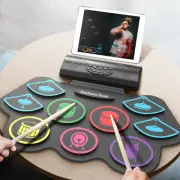 Electronic Drum Pad Set MIDI Foldable Kit With Battery Speaker 100 DP3