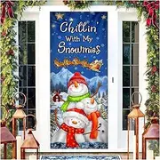 Door Stickers Christmas Party Decor Door Stickers Merry Xmas Home Decal Removable Waterproof Self Adhesive Poster Mural (Color : N, Size : 40x120cm)