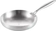 Cileznw Stainless Steel Pan | Stainless Steel Cookware | Even Heat Stainless Steel Pan, Non-Reactive Stainless Steel Skillet,Stainless Steel Frying Pan, Easy-to-Clean Stainless Steel Pan